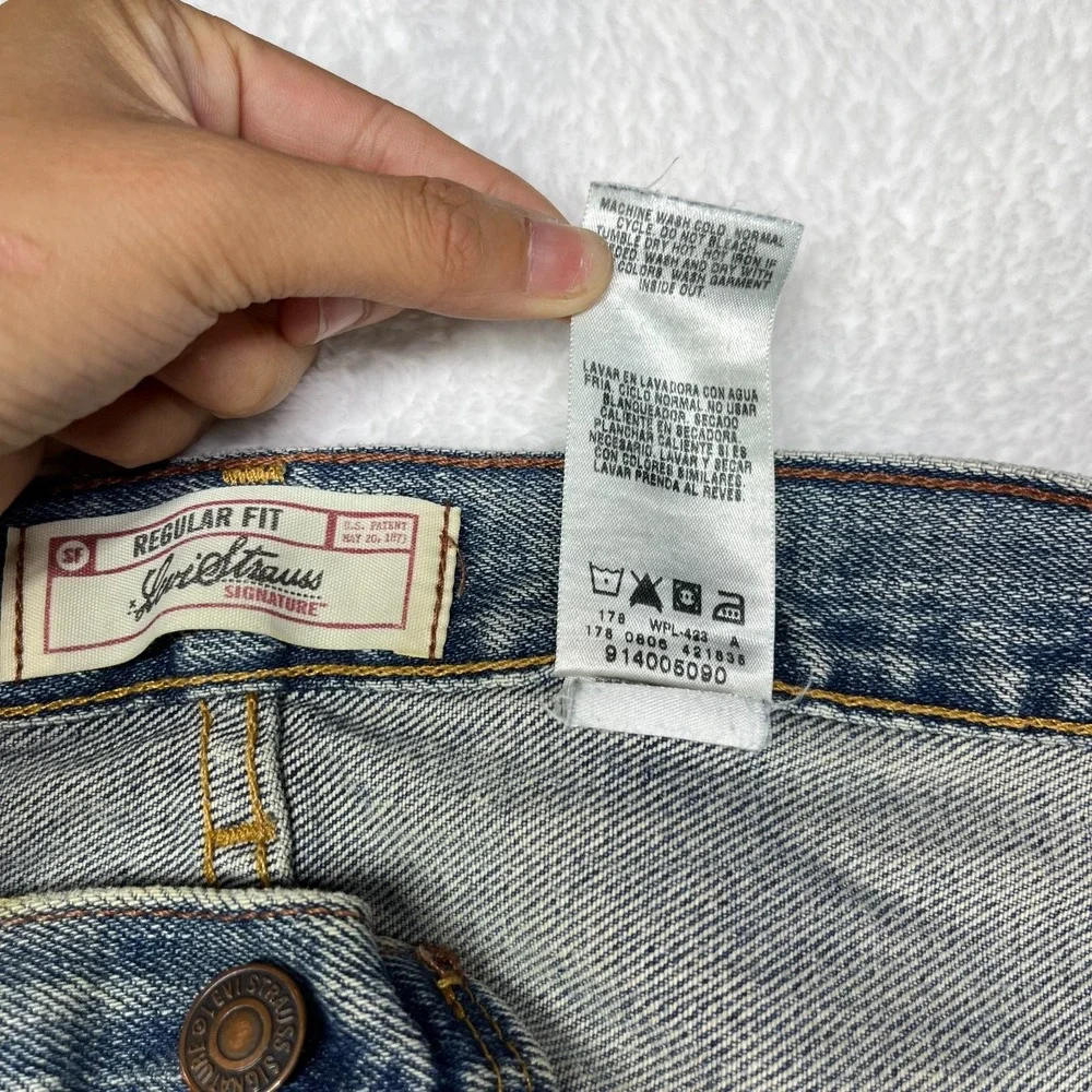 Signature‎ by Levi Strauss Jeans Men's Blue Denim Regular Fit Classic - 37X33